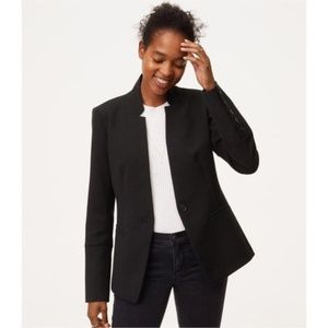 NWT LOFT Black Notched Collar Blazer Size 4
